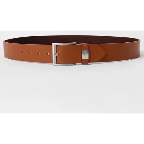 Men's BOSS Orange Connio Mens Leather Belt NOS - Brown - Size: W34
