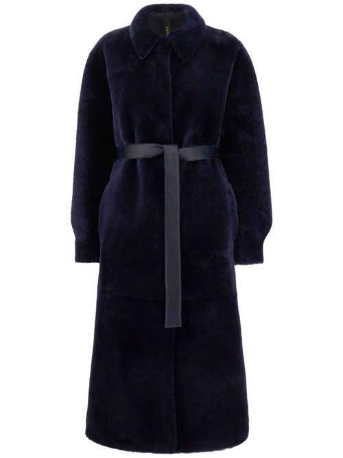Shearling reversible coat - Blue
