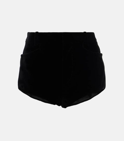 Cotton velvet shorts