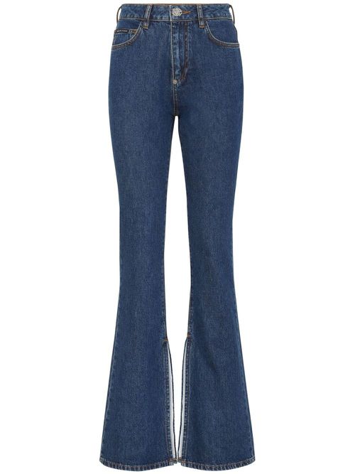 High-waisted flared jeans - Blue