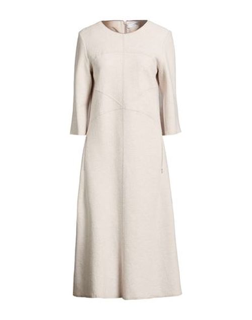 Woman Midi dress Light grey Size 14 Merino Wool