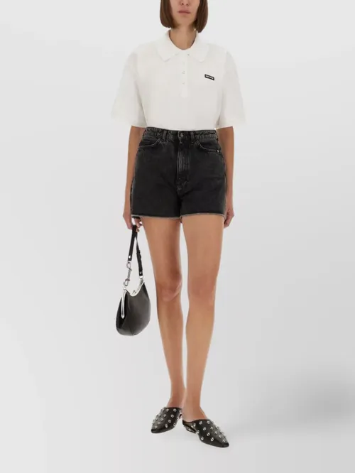 Rotate Birger Christensen - short sleeve polo collar top