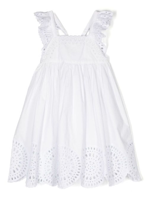 Broderie-anglaise cotton dress - White