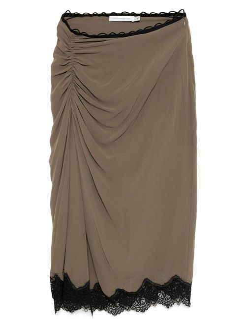 Lace-crimped skirt - Green