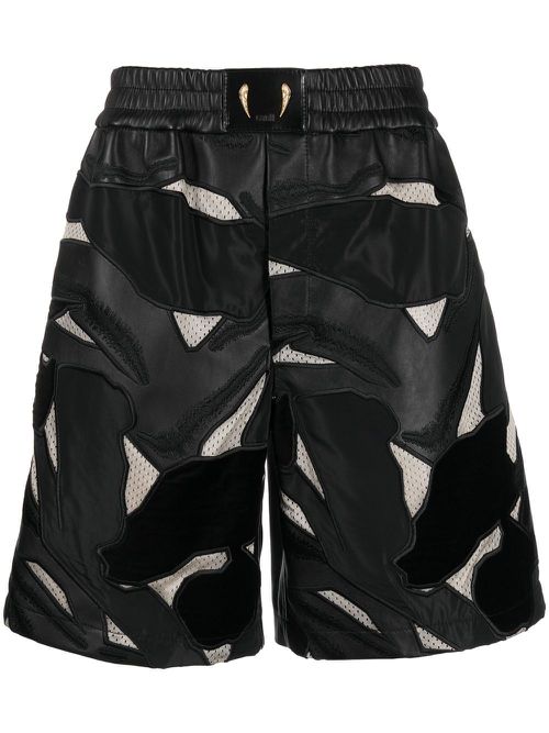 Graphic-print shorts - Black