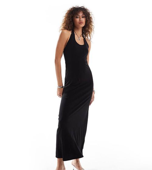 halter special occasion dresses Burgundy Halter Neck A-line Chiffon Slit Wrap Bridesmaid Dress main image 0