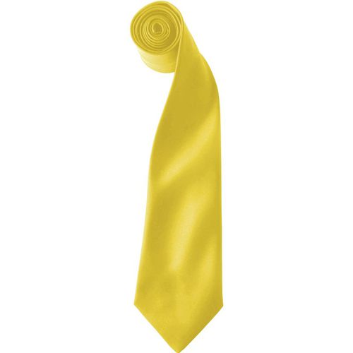 Premier Colours Mens Satin Clip Tie (Pack of 2) (Sunflower) - Yellow - One Size