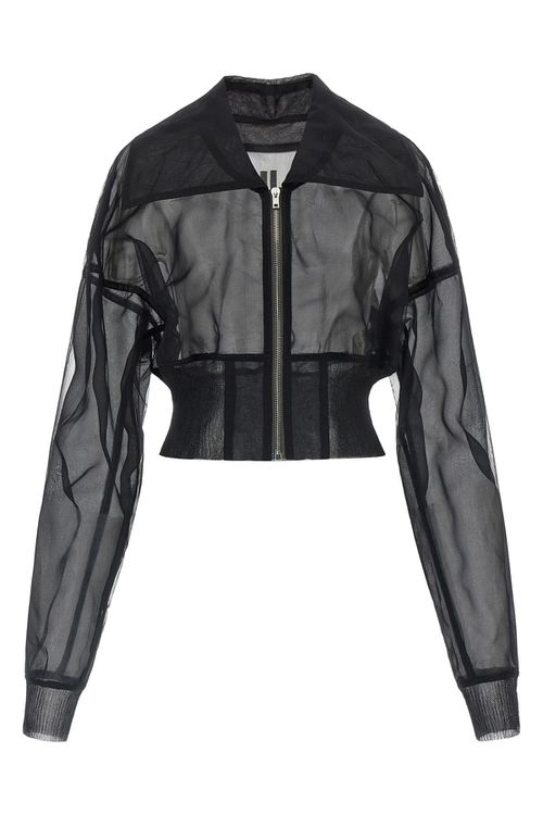 'Dracucollar Cropped' Bomber Jacket