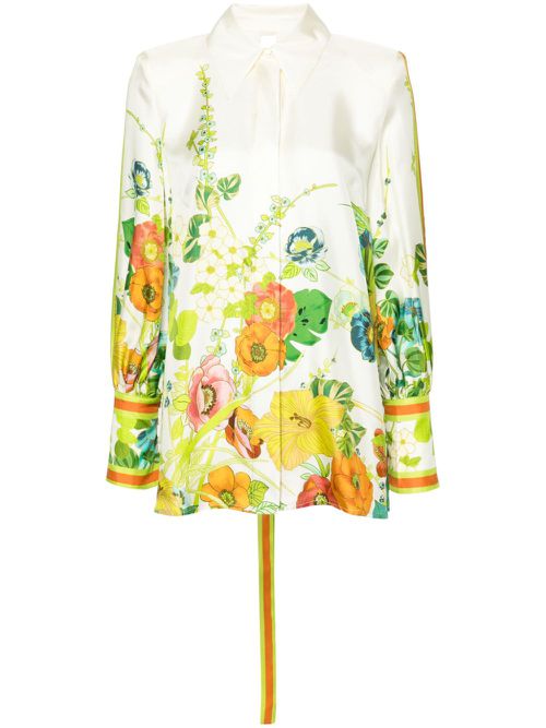 Constance floral silk shirt - Neutrals