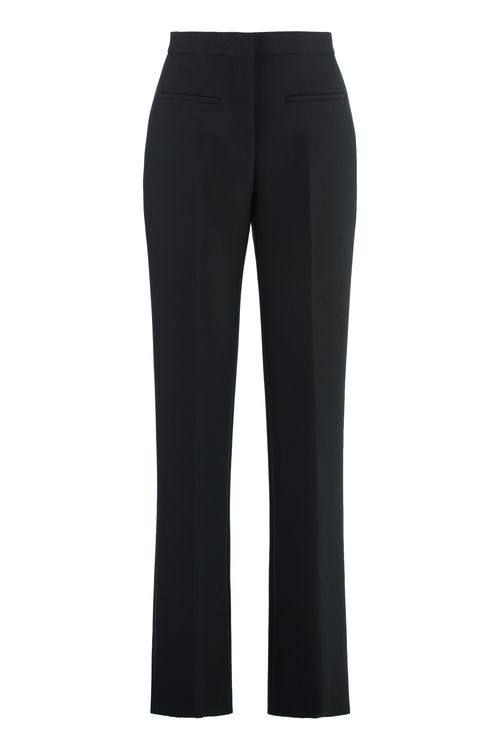 Crêpe Tailored Trousers with Flared Hem