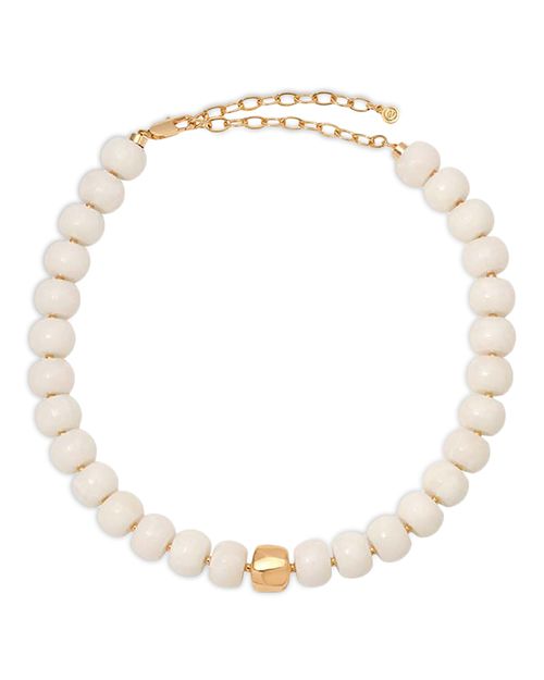 Power Bead Stone Statement Necklace, 15-20