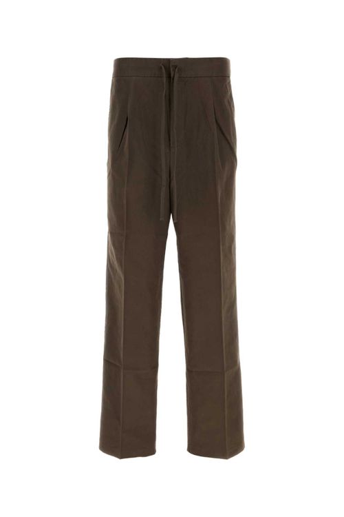 Pleat Front Pant Trouser — Brown