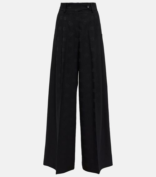 Dolce & Gabbana High-rise wool-blend wide pants