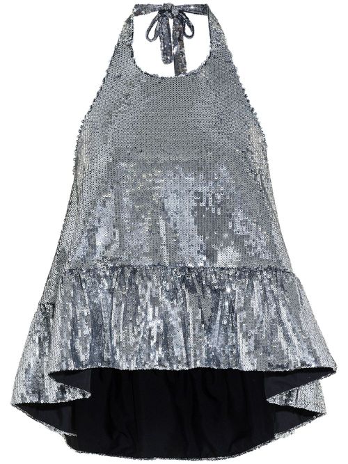 AZEEZA 여성 Winston top - Silver WINSTONTOPSEQUINSILVER