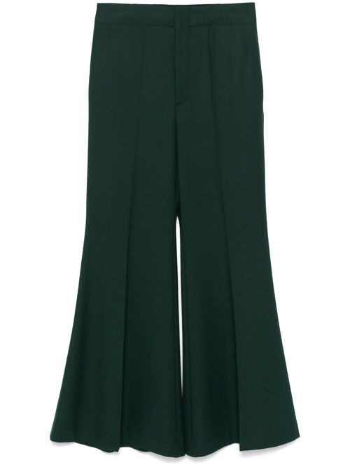 Wide-leg trousers - Green