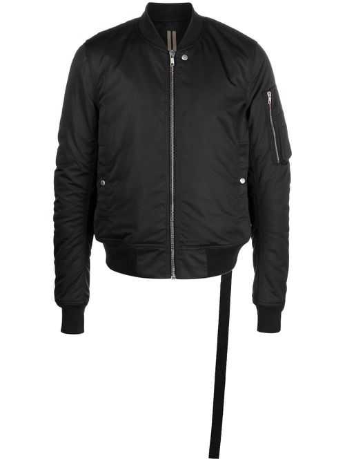 Stud-detail zipped bomber jacket - 09 BLACK