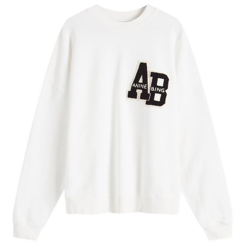 Women's Miles Oversized Letterman Sweatshirt in Off White