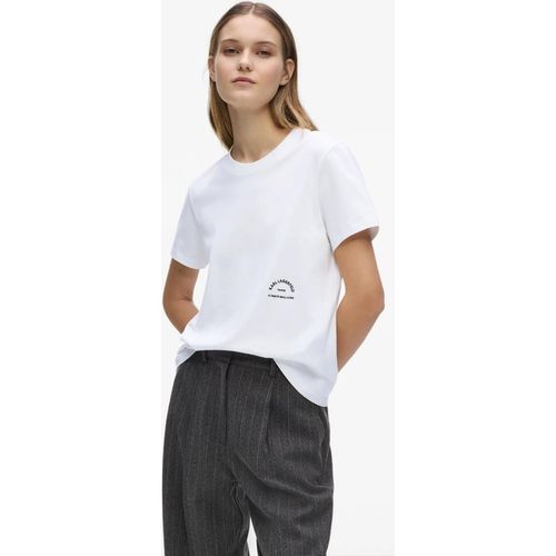 Karl Lagerfeld - T-shirt Mit Normaler Passform Von Rue St-guillaume, Damen, Weiss, Größe