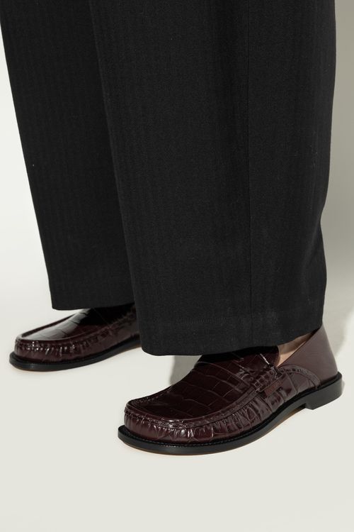 Loewe 'Campo' Loafers Shoes, Women's, Burgundy