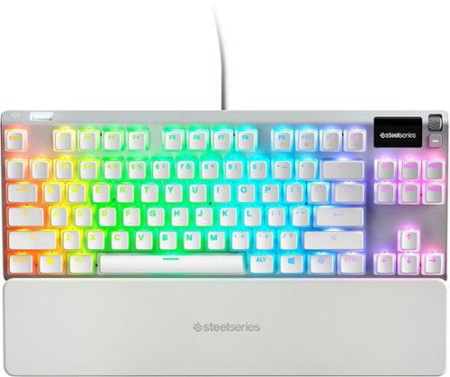 Apex 7 Ghost TKL Wired Mechanical Red Linear Gaming Keyboard with RGB Backlighting - White