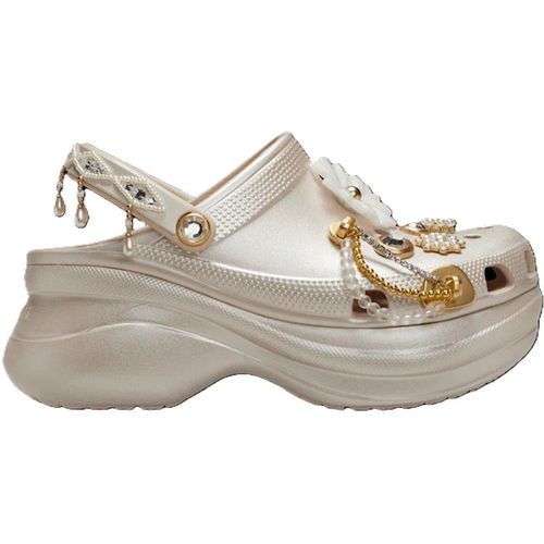Crocs Womens Bedazzled Platform Shuv Clogs in Quartz - Pink