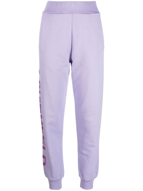 Organic cotton logo-print track pants - Purple