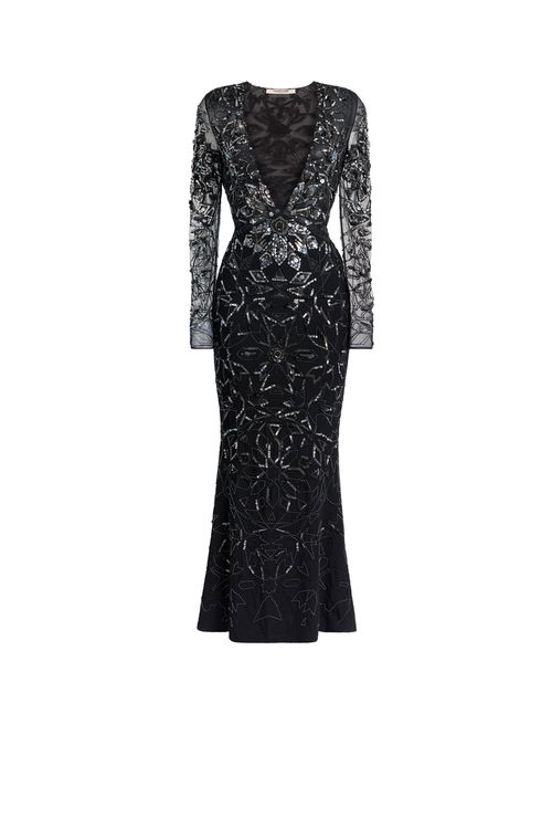 Mosaic Embellished Fishtail Dress