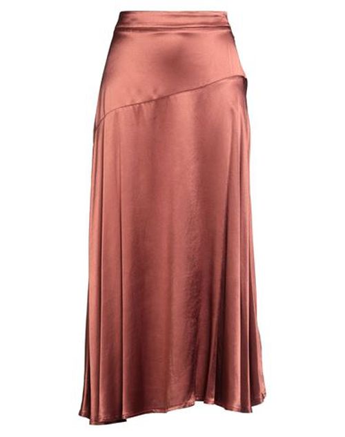 Woman Midi skirt Rust Size 10 Viscose