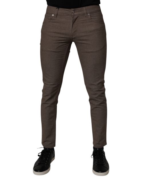 Cotton Stretch Chinos — Brown