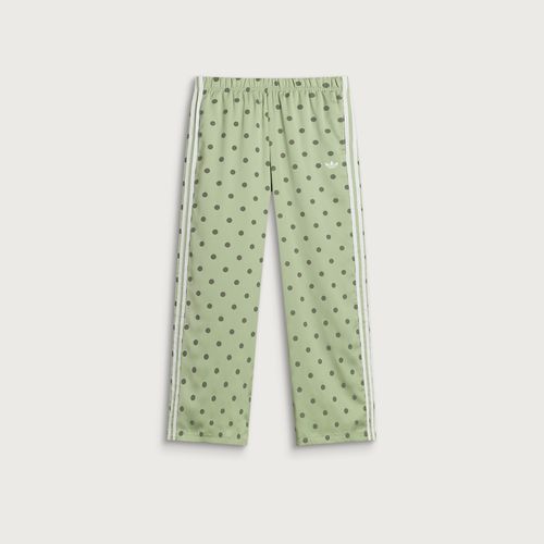 Women's Satin Polka Dots Wide Leg Pant in Magic Lime
