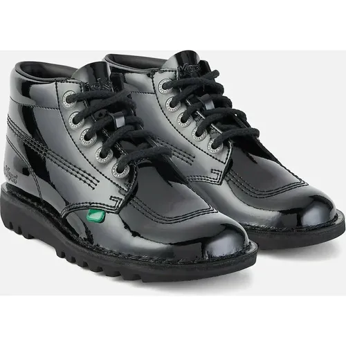 Kickers Kick Hi Core Black Patent