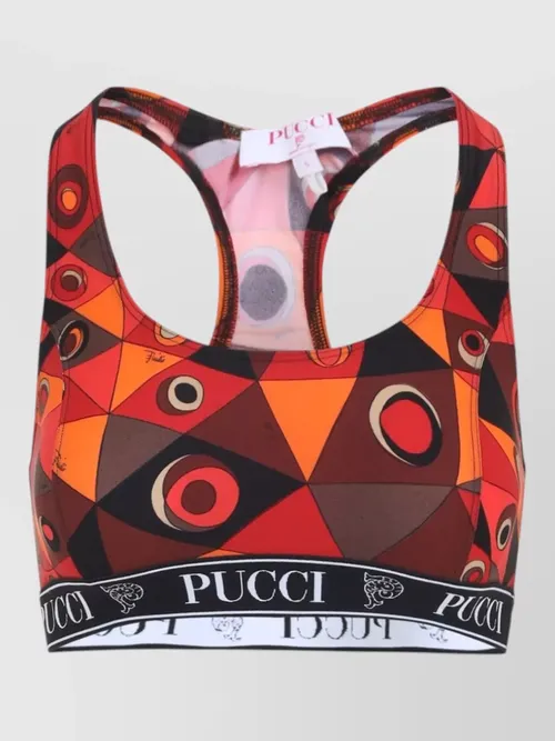 Pucci - polyamide bra top elastic band racerback