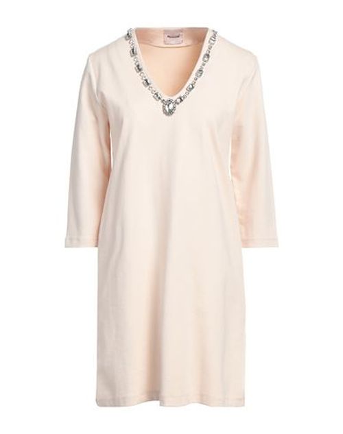 Woman Mini dress Beige Size M Viscose, Polyamide, Elastane