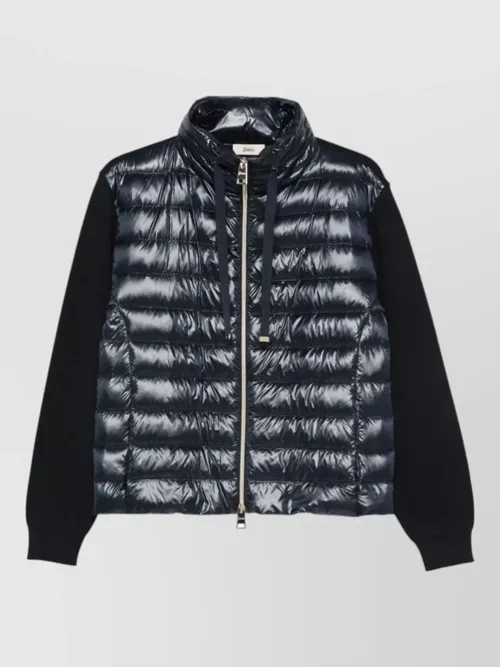 Herno - hooded down jacket high neck quilting