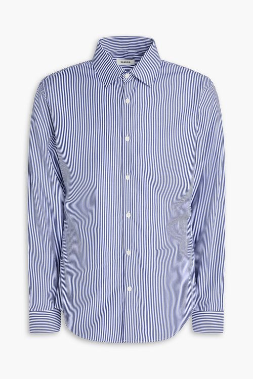 Striped cotton-poplin shirt - Blue - XS