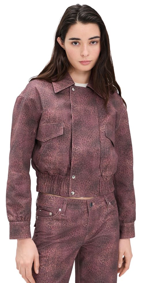 Cicely Flight Bomber Red Leopard