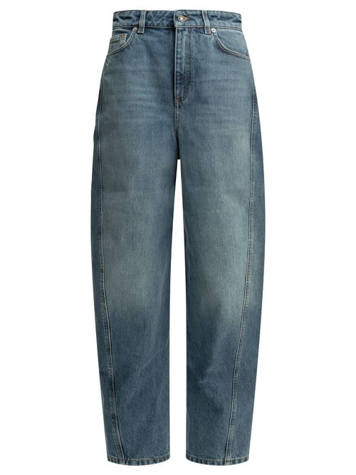 Cocoon Wide-Leg Jeans with Sculpted Curved Seams