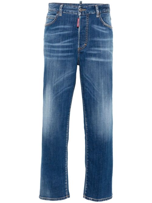 Mid-rise slim-fit jeans - Blue