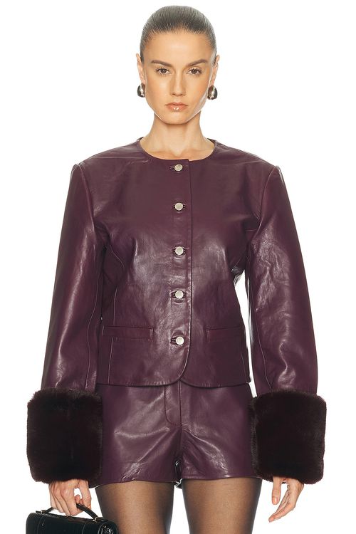 Retrofete Talvi Jacket in Bordeaux - Burgundy. XS also in L