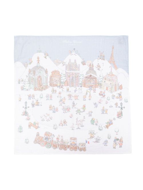 Carre Les Merveilles d'Hiver blanket (95cm x 95cm) - White
