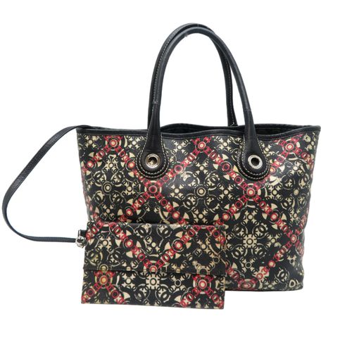 Chanel Black Multi-Color Pvc Pouch Tote Bag Pre-Owned