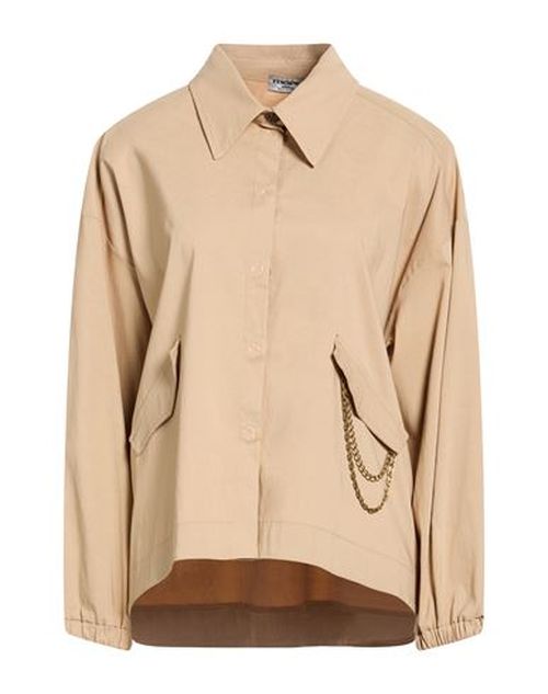 Woman Shirt Beige Size S Rayon, Nylon, Elastane