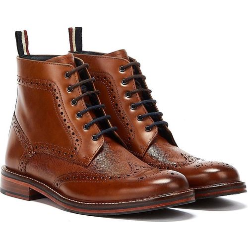 Ben Sherman Alfred Brogue Leather Men's Tan Boot