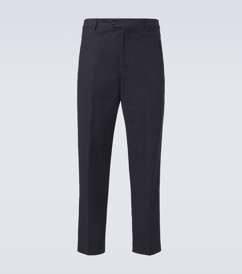 Matt cotton-blend straight pants