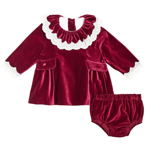 baby burgundy daroca set