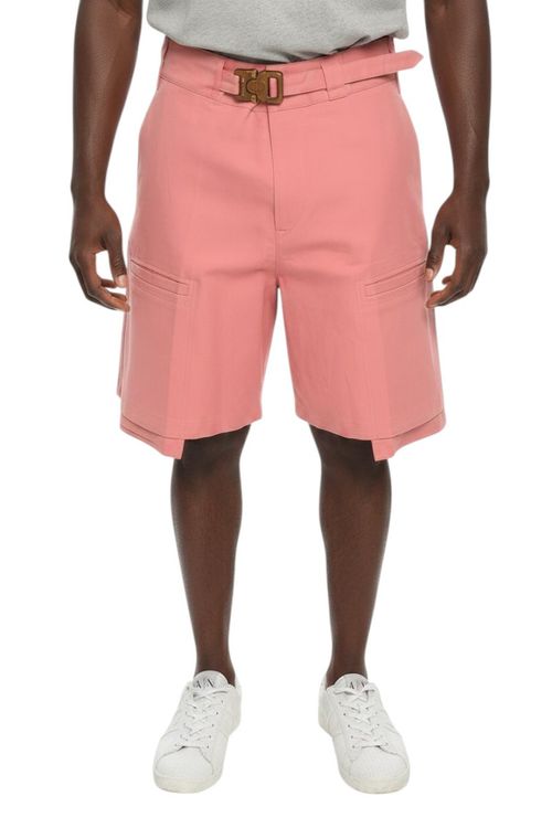 Pink Relaxed Solid Shorts