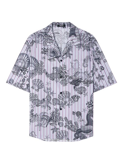 Versace Coral Theatre striped shirt - Purple