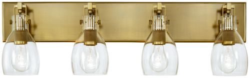 Soft Brass Bathroom Vanity Light from the Tiberia Collection
