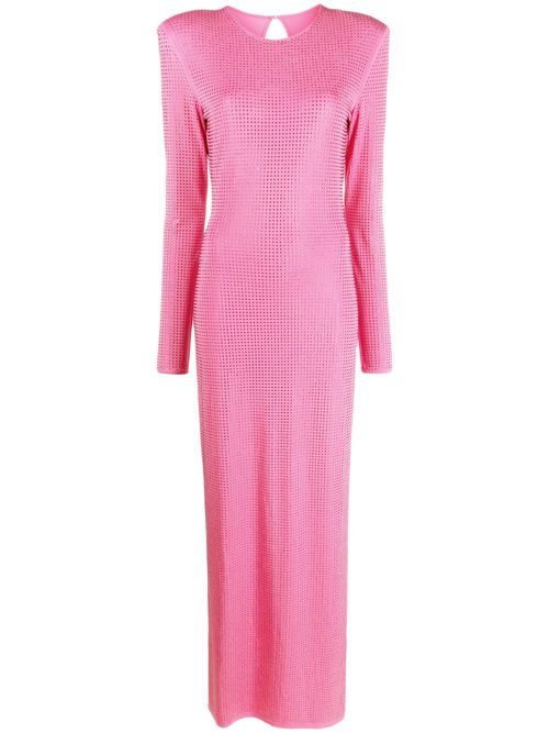 Crystal-embellished open-back gown - Pink