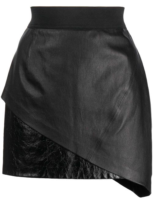 Asymmetric fitted skirt - Black